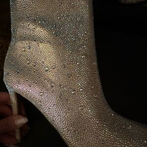 INC International Concepts Silver Heeled Boots